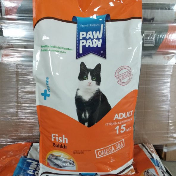 Paw Paw (Pawpaw) Balıklı Kedi Maması-15 kg - 2