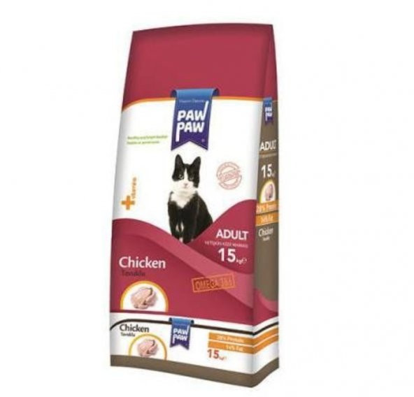 Paw Paw (Pawpaw) Tavuklu Kedi Maması-15 kg