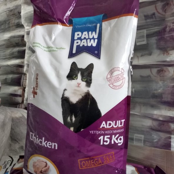 Paw Paw (Pawpaw) Tavuklu Kedi Maması-15 kg - 2