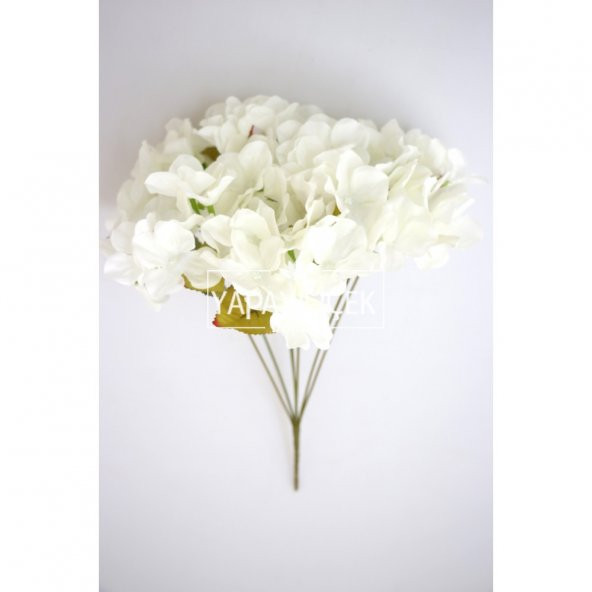 Yapay Çiçek Ortanca Demeti 40 cm Beyaz