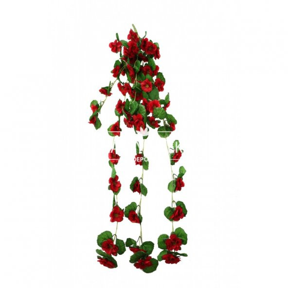 Yapay Bahar Çiçekli Sarkan 100 cm Kırmızı