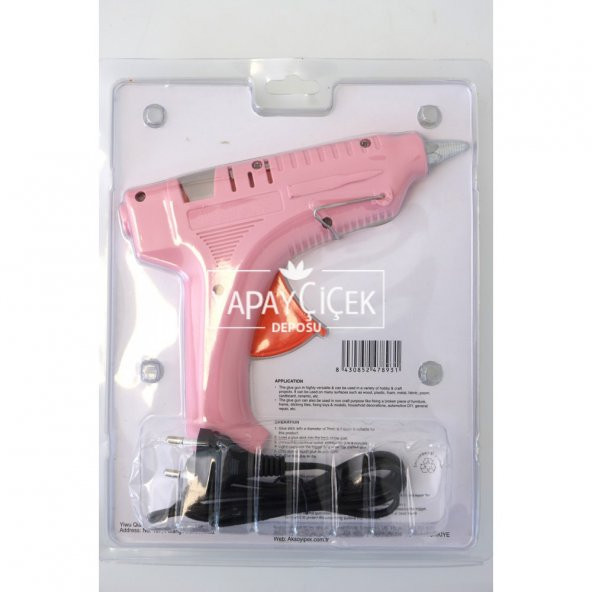 Büyük Silikon Tabancası 80W Pembe (Kalın Mum Silikon Tabancası) - 2