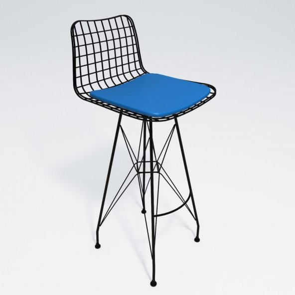 Knsz kafes tel bar sandalyesi 1 li zengin syhmvi 75 cm oturma yüksekliği ofis cafe bahçe mutfak