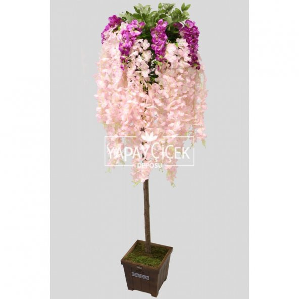Yapay Akasya Ağacı Pembe Çiçekli 180cm
