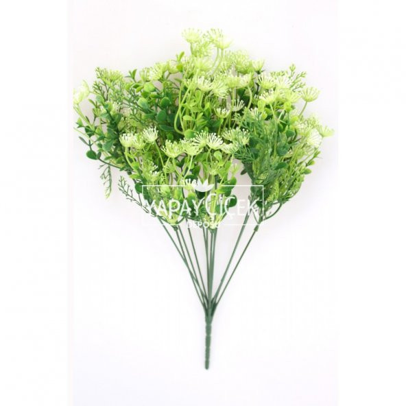 Yapay Büyük Kar Cipso Yeşillik Bitki Demeti 50 cm