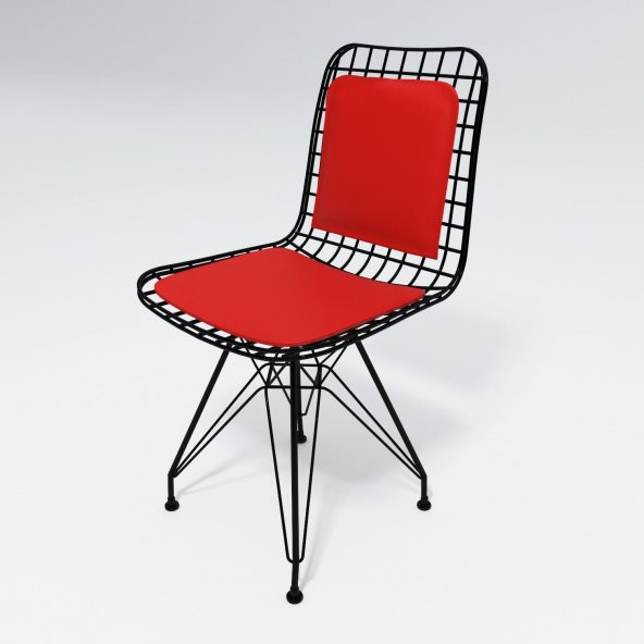 Knsz kafes tel sandalyesi 1 li mazlum syhkrm sırt minderli ofis cafe bahçe mutfak