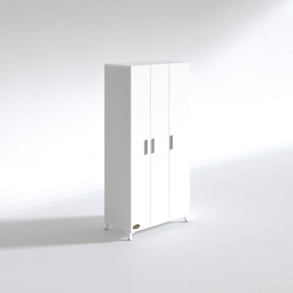 Kenzlife gardırop 3 kapaklı kapılı menekşe 168*80*42 byz ayaklı gardolap dolap - 2