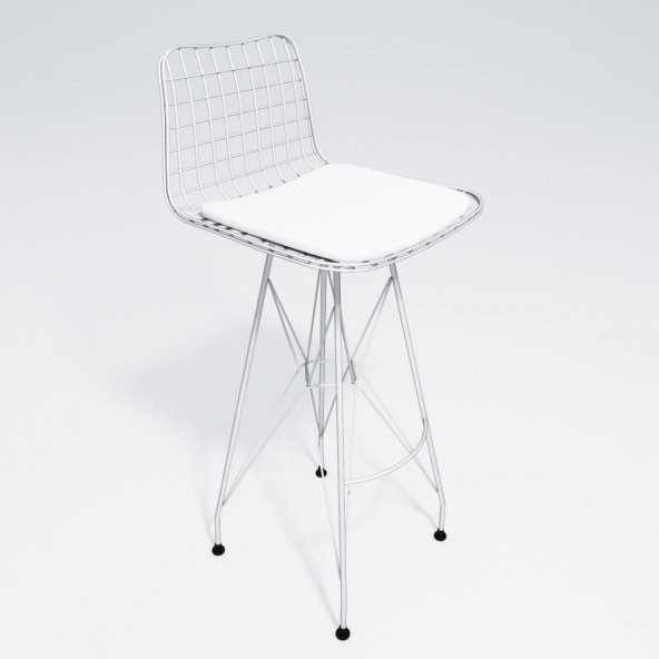 Knsz kafes tel bar sandalyesi 1 li zengin byzbyz 75 cm oturma yüksekliği ofis cafe bahçe mutfak