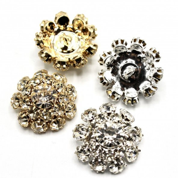 taşlı metal düğme model 7 (2li paket) - 1