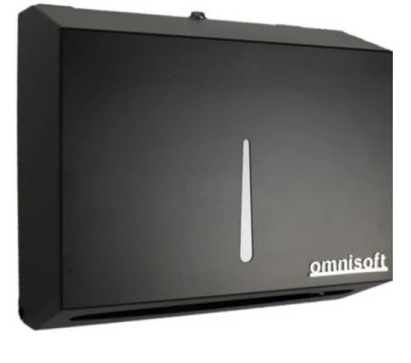 Omnisoft Paslanmaz Z Katlama Kağıt Havlu Dispenseri Siyah 200'lü - 2