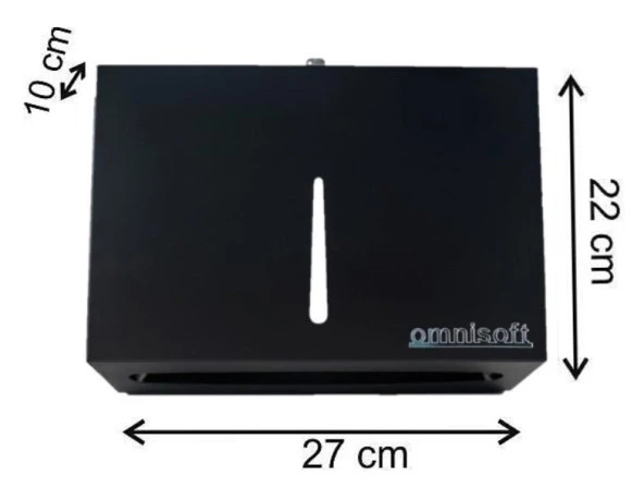 Omnisoft Paslanmaz Z Katlama Kağıt Havlu Dispenseri Siyah 200'lü - 5