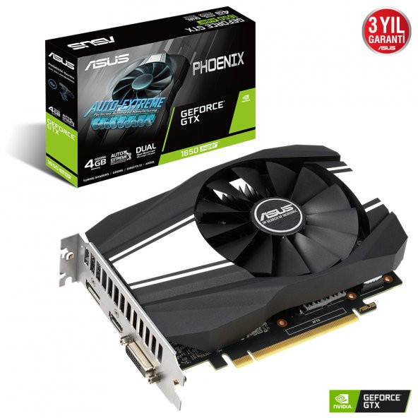 ASUS PH-GTX1650S-4G 4GB GDDR6 HDMI DP 128Bit - Resim 1