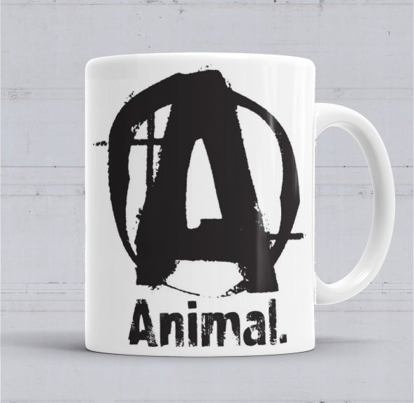 Animal Logo Kupa Bardak Porselen