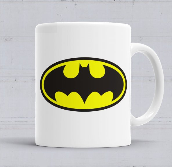 Batman Logo Kupa Bardak Porselen