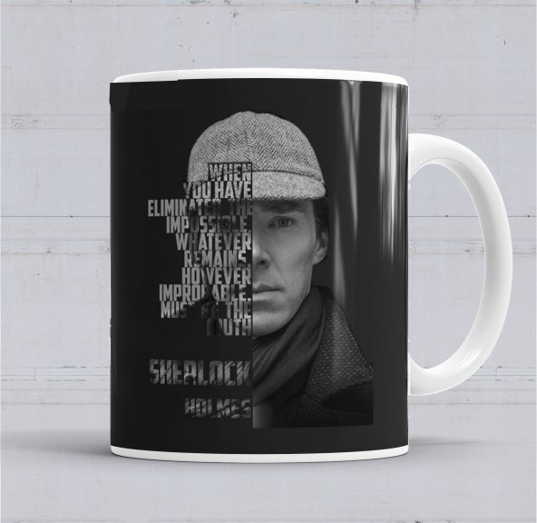 Sherlock Kupa Bardak Porselen