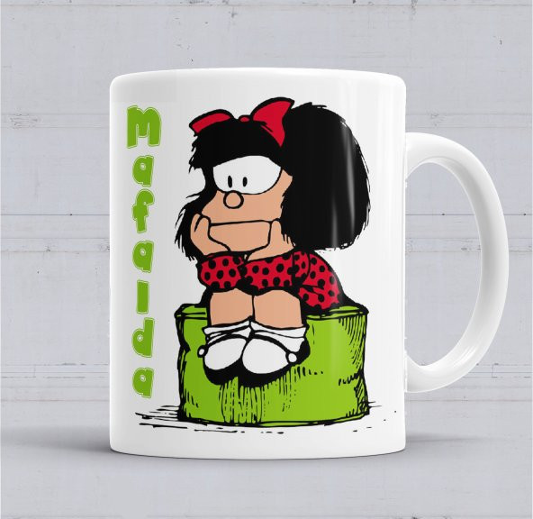 Mafalda Düşünceli Kupa Bardak Porselen