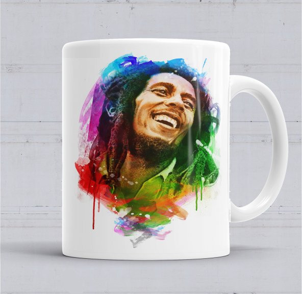 Bob Marley Mutluluğun Rengi Kupa Bardak Porselen
