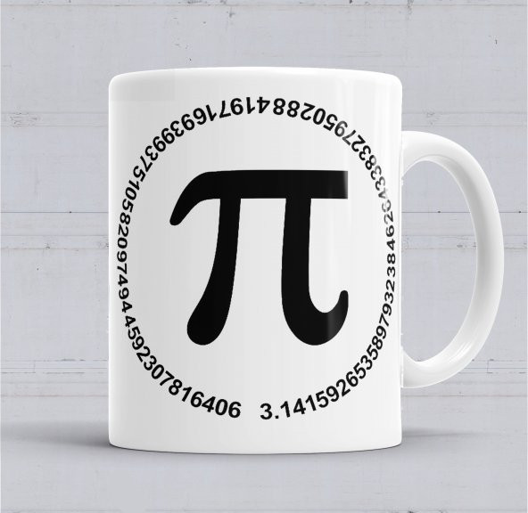 Matematik Daire Pi Sayısı Kupa Bardak  Porselen