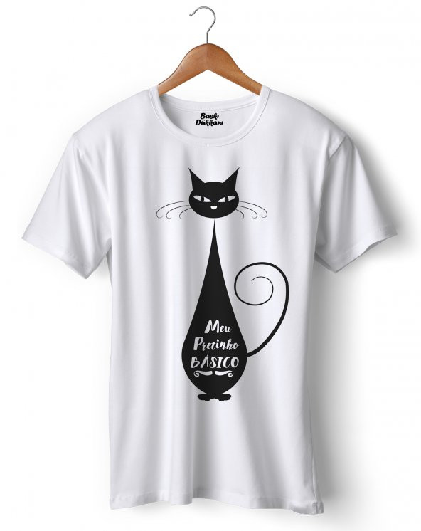 Meu Pretinho Basico Cat Kedi Tişört