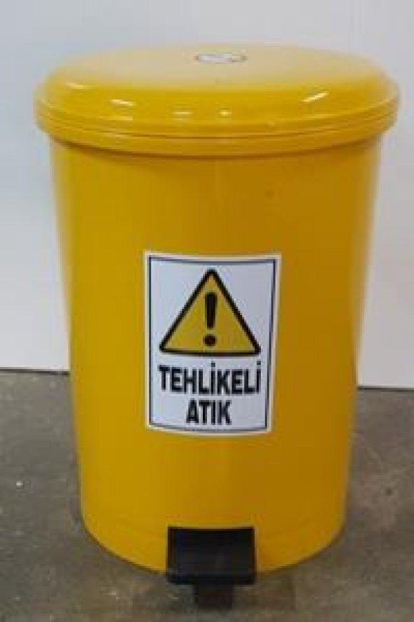 Tehlikeli Atık Kovası 25 lt Pedallı Ücretsiz kargo