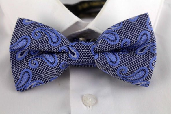 Brianze Mavi Şal Desen Papyon DP-20