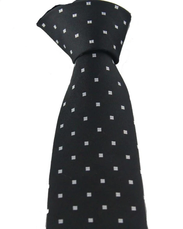 Brianze Siyah Beyaz Kravat BJK-3