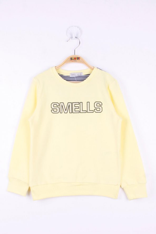Toontoy Kız Çocuk Smells Baskılı Sweatshirt - 5