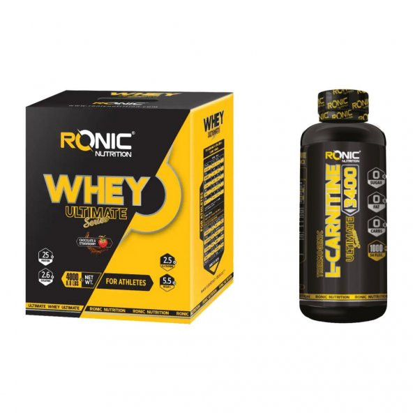 Ronic Whey 4000 gr Protein Tozu + L-Carnitine Carnitin Karnitine Karnitin 1 Lt