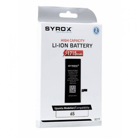 İPHONE SYROX - 6S Batarya - SYX - B217 -