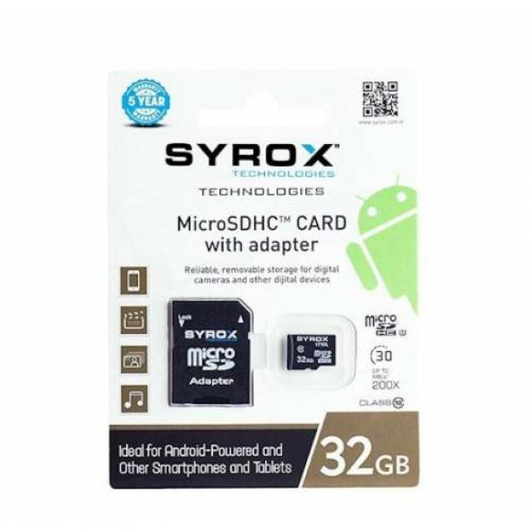 SYROX 32GB MİCRO SDHC HAFIZA KARTI Class 10 - SYX-MC32