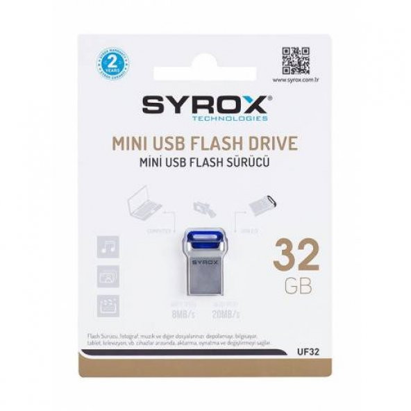 Syrox 32 GB Mini Fit Metal USB Bellek -SYX - UF32 -
