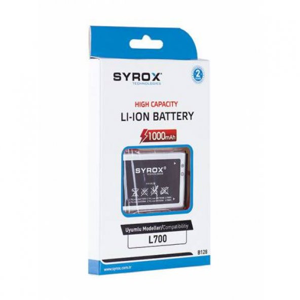 Syrox Samsung L700 Batarya 1000 mAh - B128 -