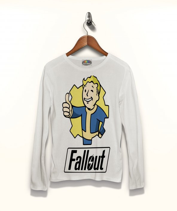 Fallout Vault Boy Tişört Uzun Kollu Tshirt-Kurtarıldı