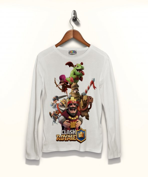 Clash Royale Red King Tişört Uzun Kollu Tshirt