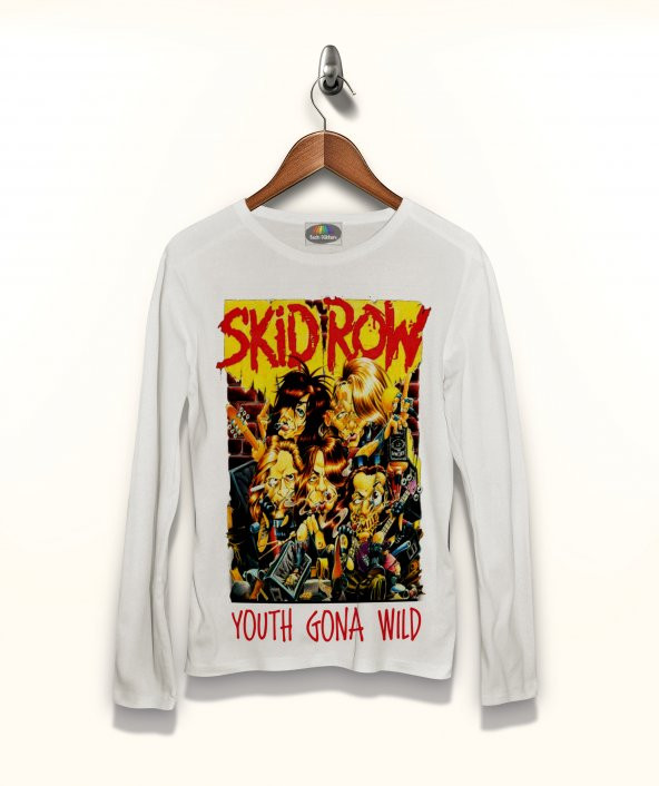 Skid Row Cartoon Tişört Uzun Kollu Tshirt