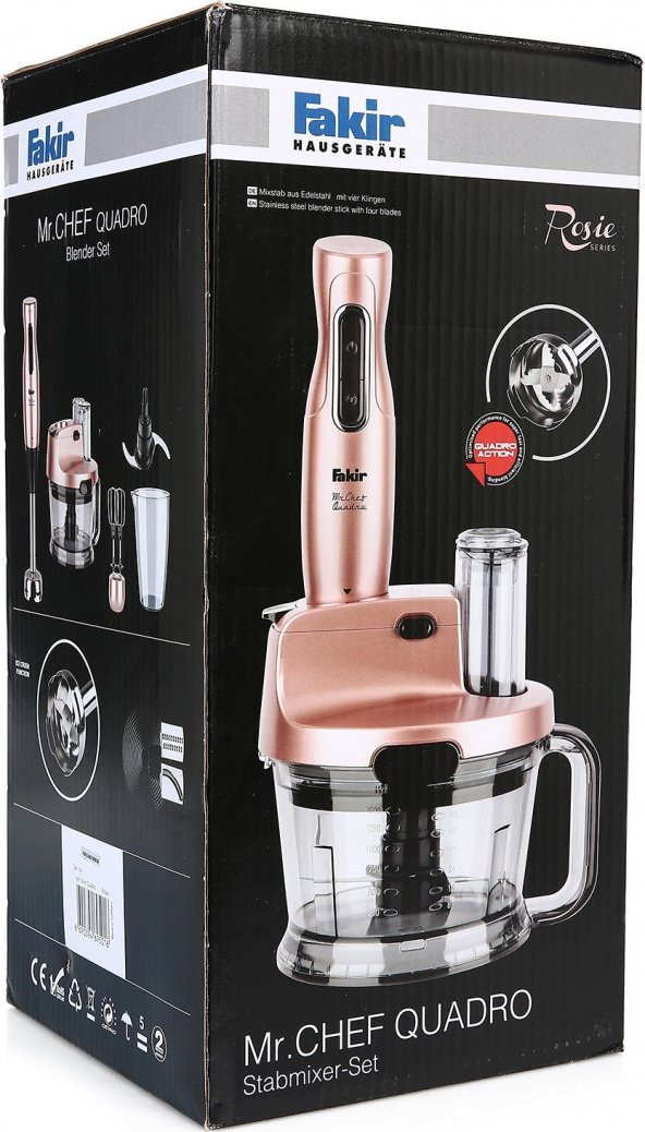 Fakir Mr Chef Quadro Rose Blender Mikser Robot Seti - 8