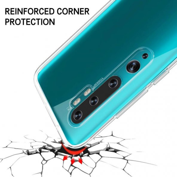 Xiaomi Mi Note 10 İnce Esnek Sararmaz Şeffaf Süper Silikon Kılıf - 5