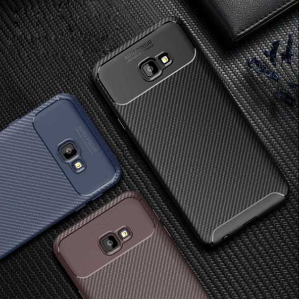 Samsung Galaxy J4 Plus Kılıf Karbon Tasarım Silikon Kılıf Zore