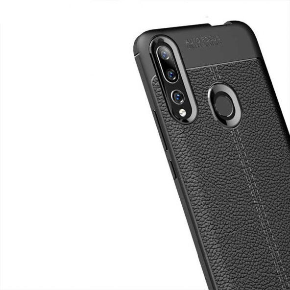 Huawei Y9 Prime 2019 Kılıf Deri Görünümlü Silikon Kılıf Zore - 9