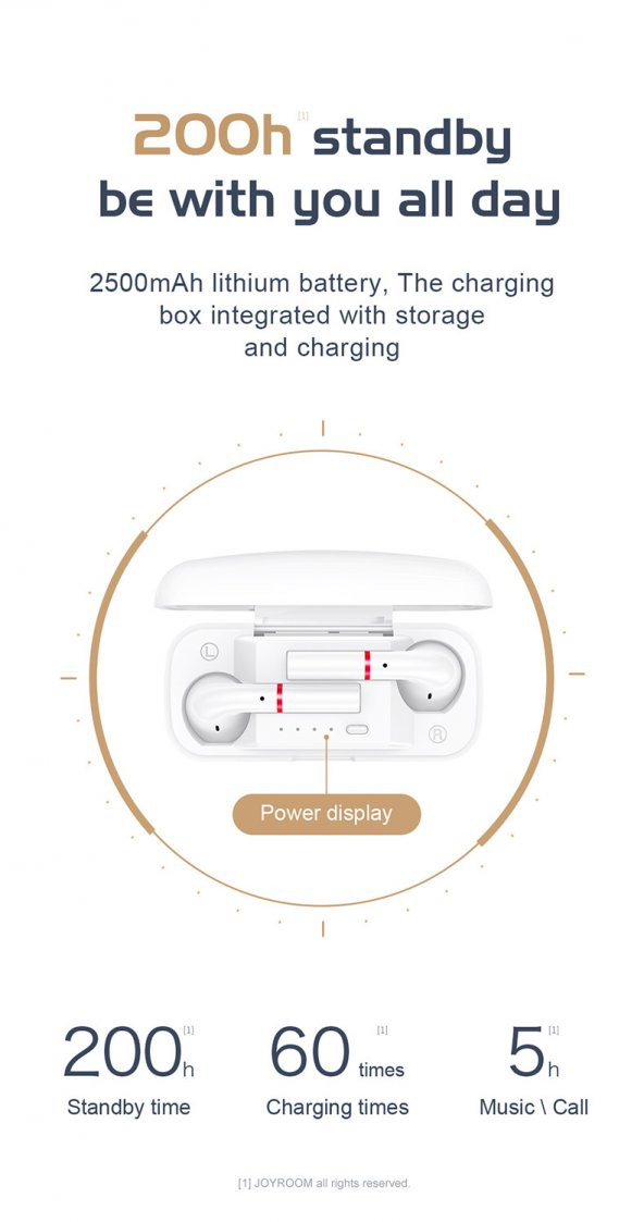 JOYROOM JR-T06 MİNİ Binaural TWS bluetooth kulaklık - 8