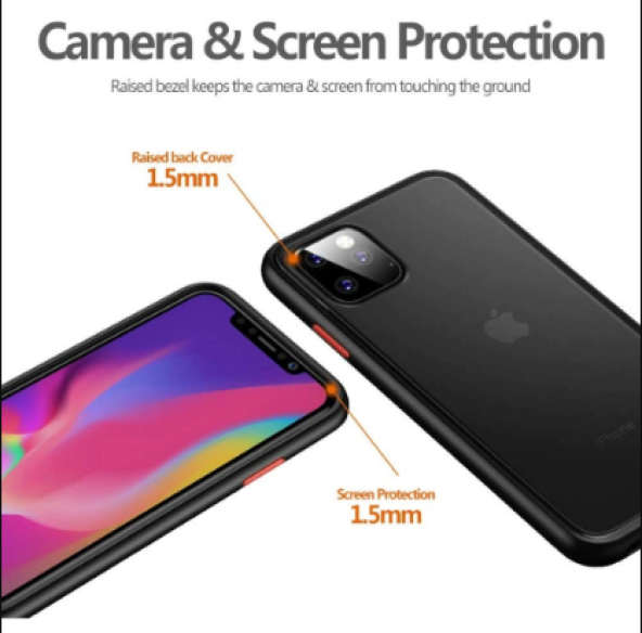 Apple iPhone X-XS Kılıf Fri Kenar Silikon Arka Buzlu Kapak - 6