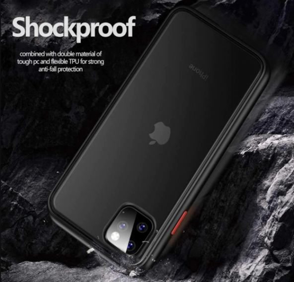 Apple iPhone X-XS Kılıf Fri Kenar Silikon Arka Buzlu Kapak - 9