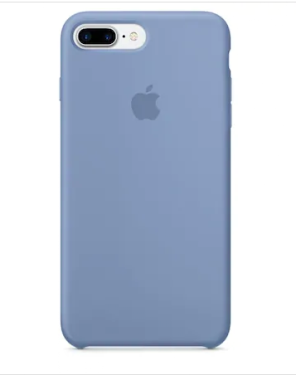 Apple Logolu iPhone 8 Plus Lansman Kılıf -Çelik Mavisi - 2