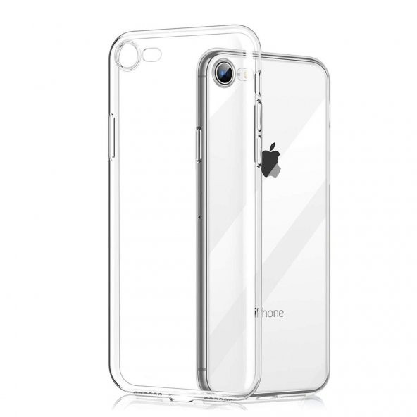 Apple iPhone 7 Plus Şeffaf Kamera Korumalı Tıpalı İmax Silikon