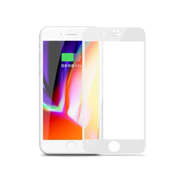 Joyroom JM349 iPhone 7 Plus Beyaz Curved Tempered Glass
