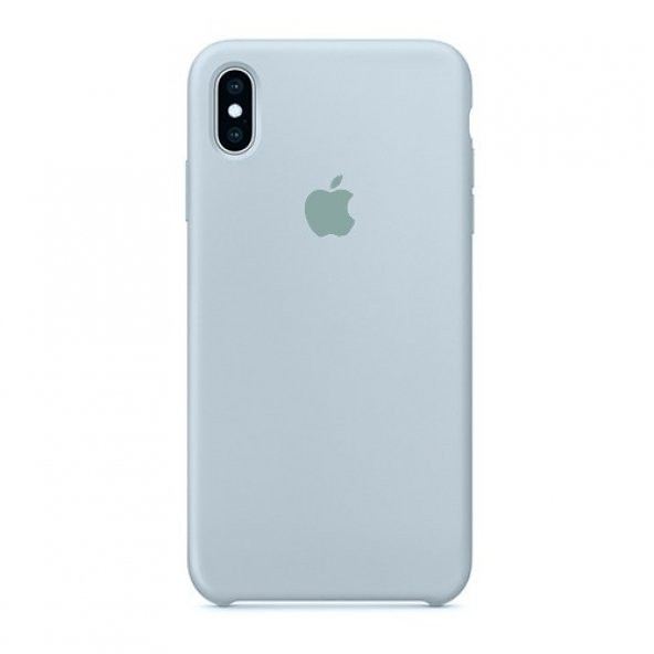 APPLE Logolu iPhone XS Max Lansman Light Blue Kılıf