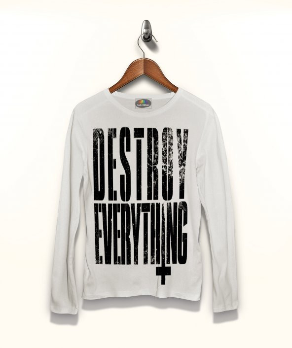 Destroy Everythıng Rammstein Tişört Uzun Kollu Tshirt