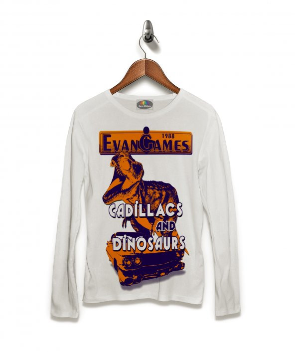 Cadillacs And Dinosaurs Evan Games 1988 Tişört Uzun Kollu Tshirt