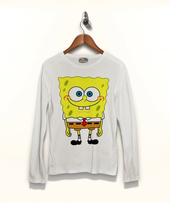 Sünger Bob Tişört Uzun Kollu Tshirt - 1