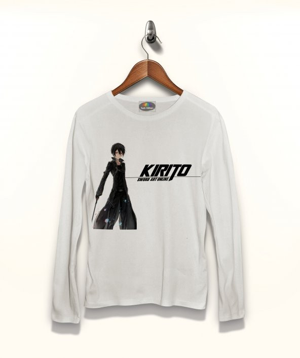 Sword Art Online Kirito Kirigaya Kazuto Anime Tişört Uzun Kollu T